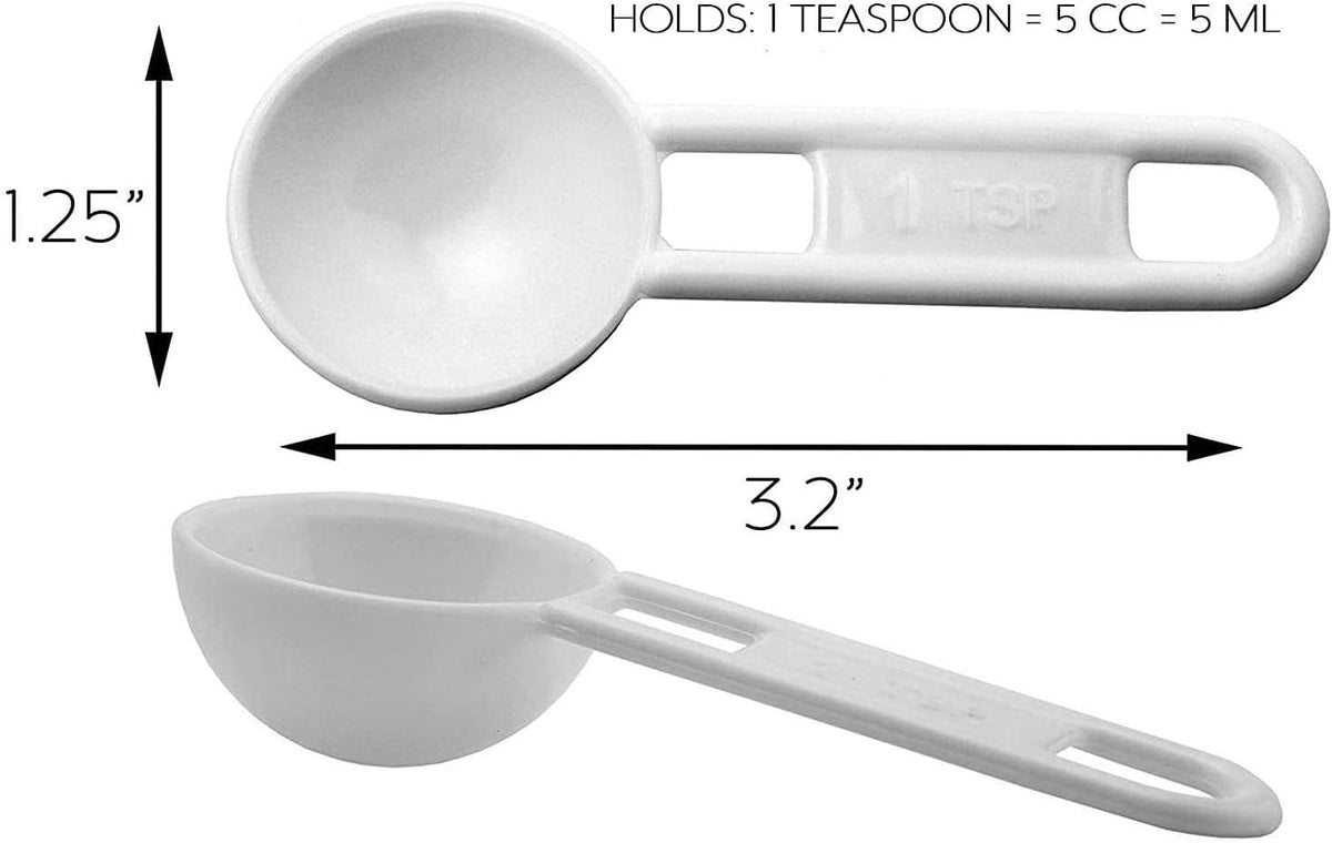 Cornucopia Brands Bulk Pack of Teaspoon Measuring Spoons (24-Pack); 5 ml / 5 cc Scoops Which Fit Inside a Spice Bottle