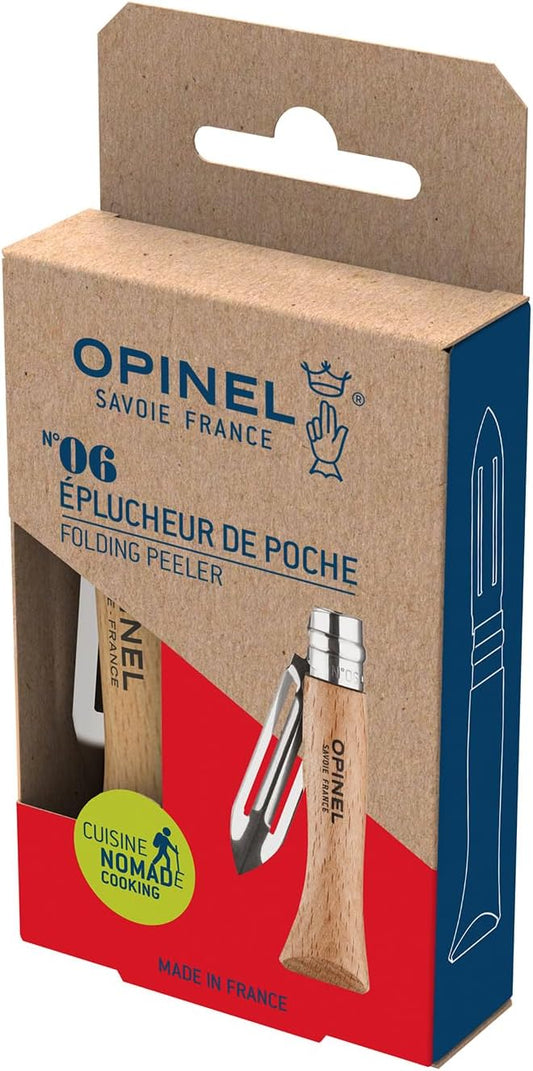 Opinel No.6 Folding Peeler - Outdoor Camp Kitchen and Picnic Folding Tool