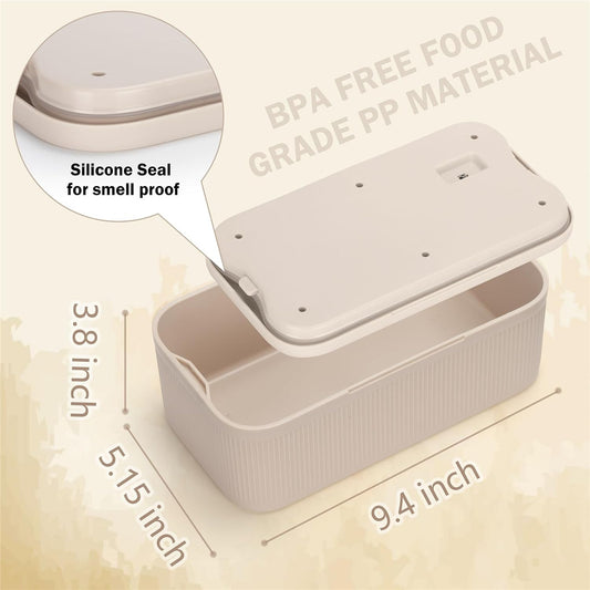 Lockable Storage Box,Medicine Lock Box with Code Lockable Storage Box Fridge Lock Boxes for Medicines, Food,Snacks,Locking Cell Phone Smart Device Jail,Combination Locked Box for Office,Home (Cream)