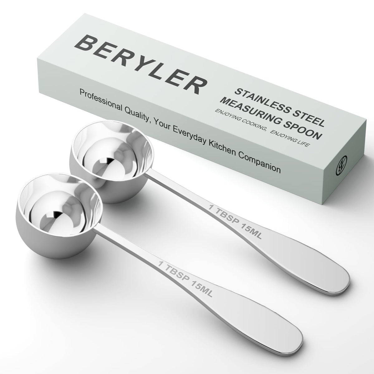 2PCS 1TBSP(15ML) Measuring Spoon, 18/8(304) Stainless Steel Tablespoon