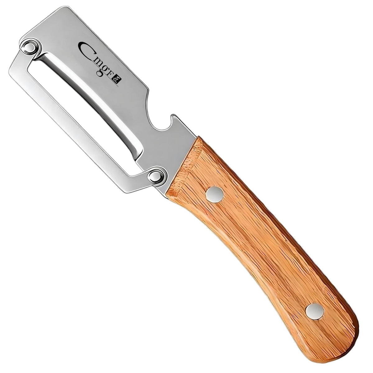 Left-Handed Vegetable Peeler Wooden Stainless Blade for Fruit Potato