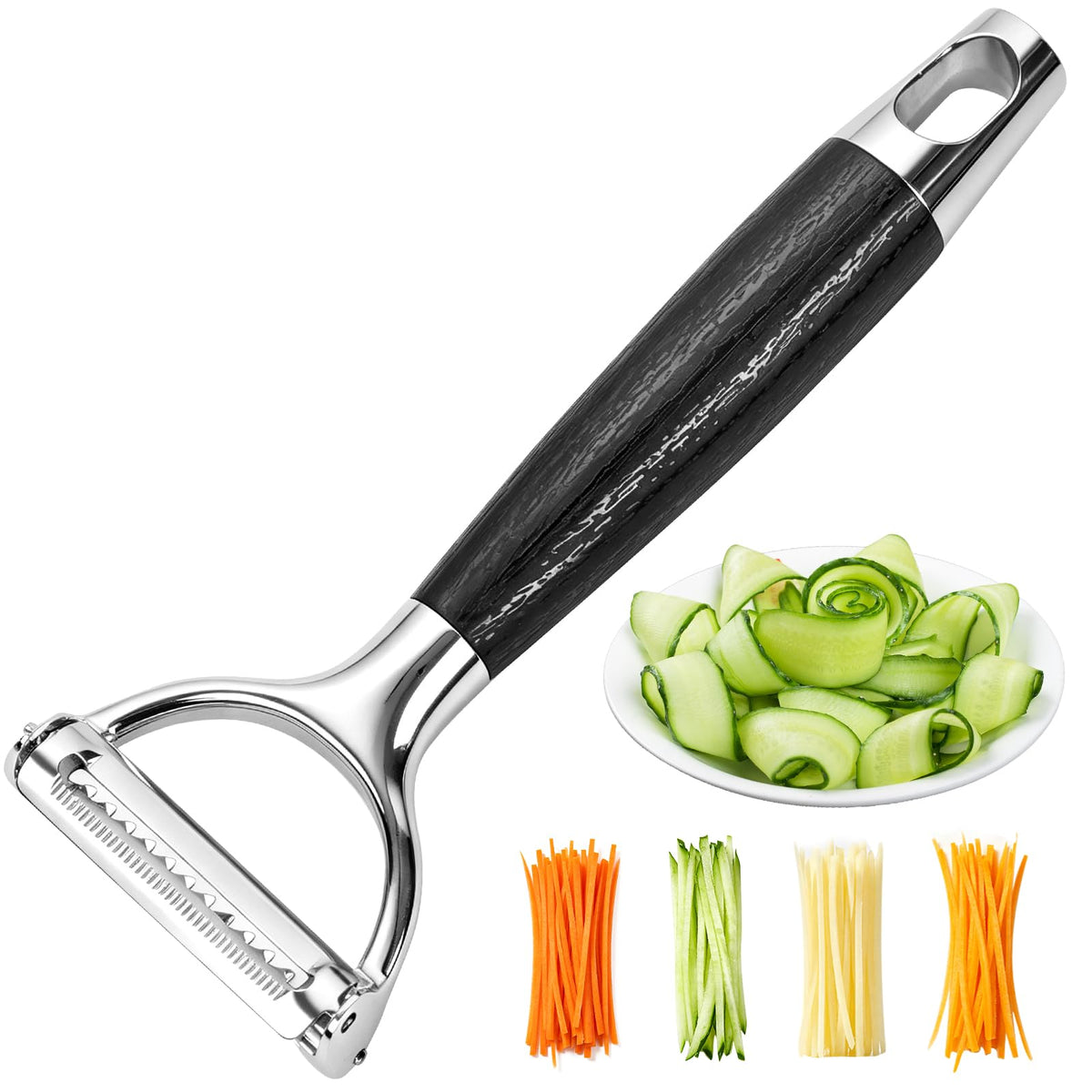 Vegetable Peeler Julienne Peeler,2-in-1 Stainless Steel Peelers for Kitchen