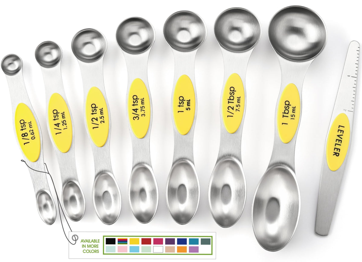 Spring Chef Stainless Steel 8 Magnetic Measuring Spoons Set, Desert Sunset
