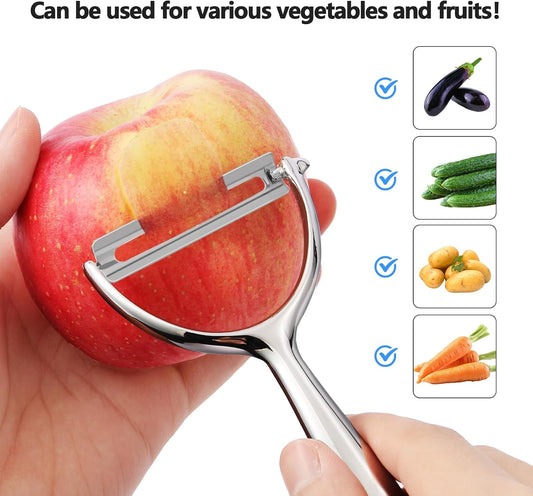 LIIGEMI Y Peeler, Sharp Blade for Potatoes & Cucumbers, Ergonomic Handle for Home Kitchen Use