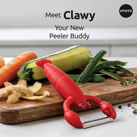 OTOTO Clawy Lobster Vegetable Peeler – Funny Potato Peeler, Ergonomic Veggie Peeler, Sharp Stainless Steel Blade, Peelers for Kitchen, Cute Kitchen Gadgets