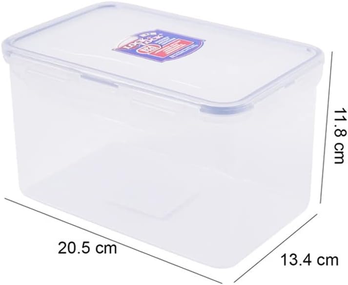 LOCK & LOCK Easy Essentials Food Lids/Pantry Storage/Airtight Containers, BPA Free, Rectangle - 8 Cup - for Cookies, Clear