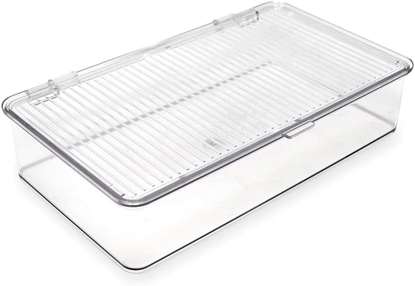 Isaac Jacobs Small Stackable Organizer Bin (10.75” x 6.5” x 2.4”)