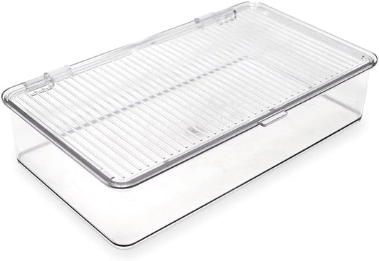 Isaac Jacobs Small Stackable Organizer Bin (10.75” x 6.5” x 2.4”)