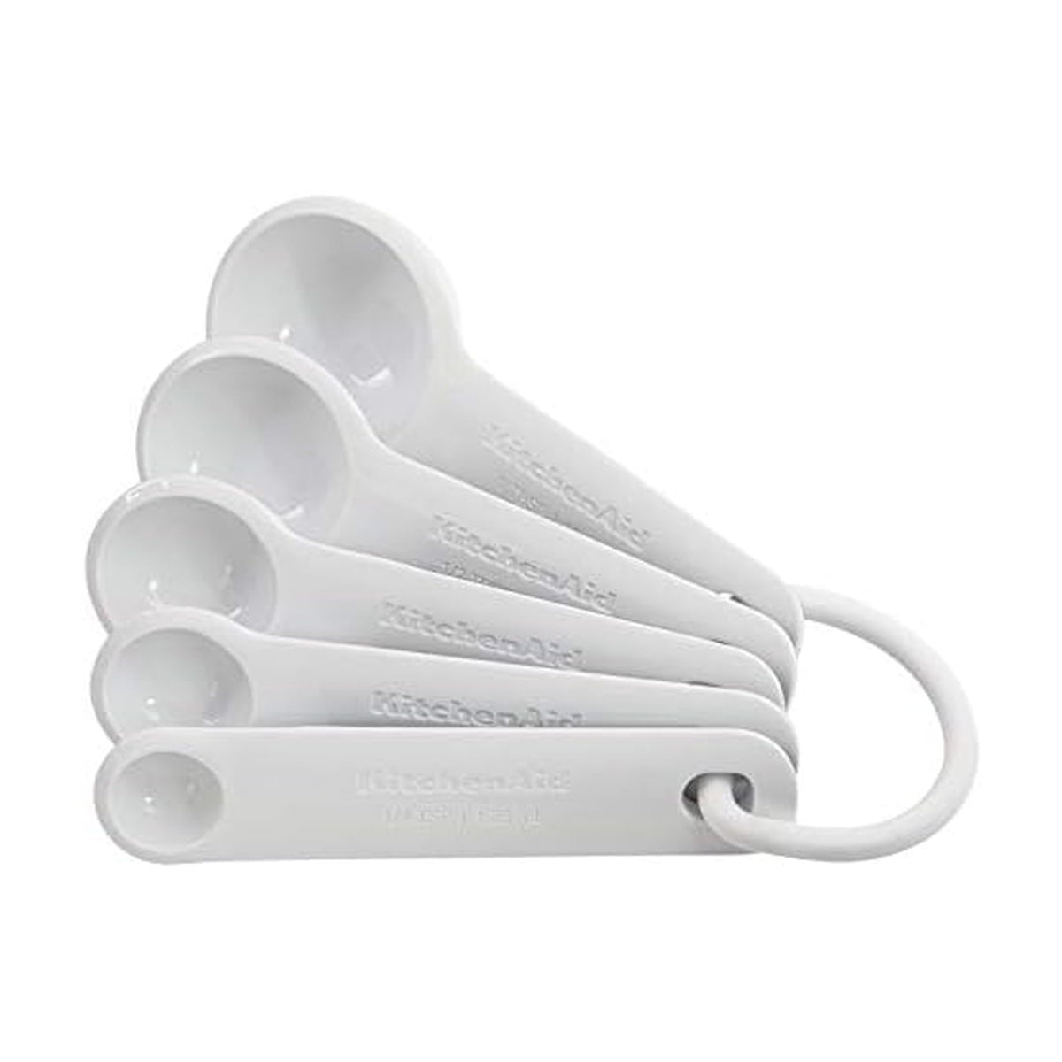 KitchenAid Plastic Measuring Spoons, Set Of 5, White