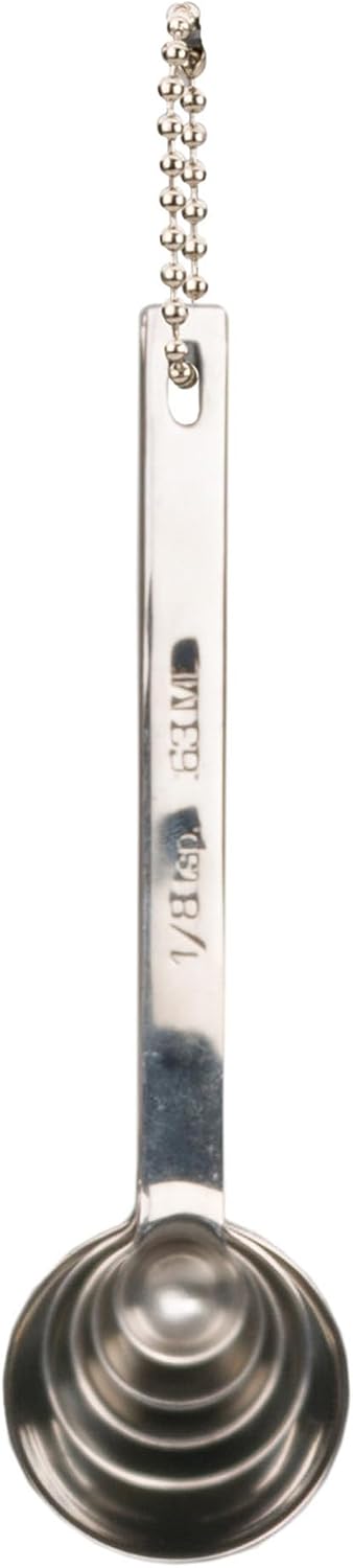 RSVP International Endurance Measuring Spoons, Round, Stainless Steel
