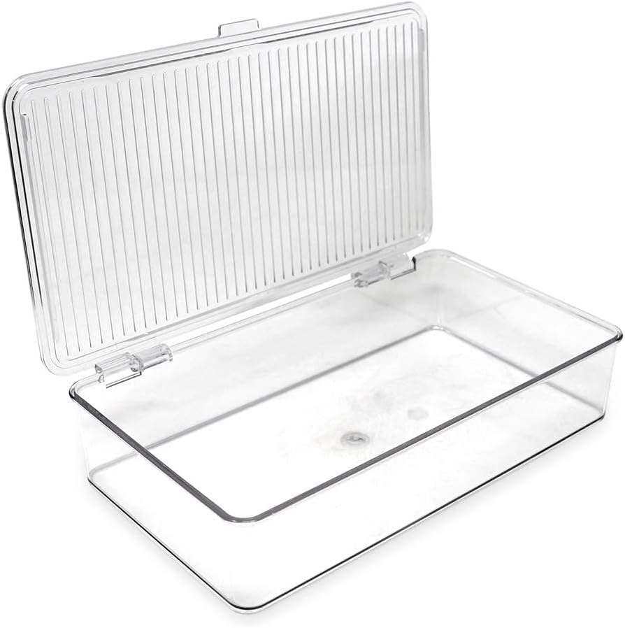 Isaac Jacobs Small Stackable Organizer Bin (10.75” x 6.5” x 2.4”)