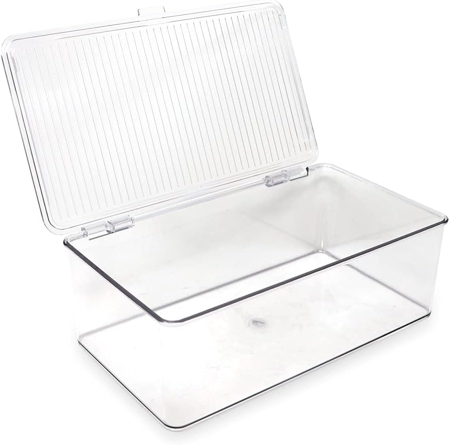 Isaac Jacobs Medium Stackable Organizer Bin (10.75”x6.5”x3.7”)