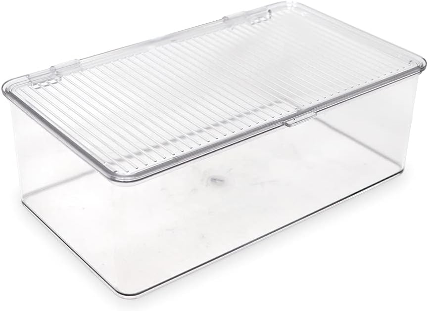 Isaac Jacobs Medium Stackable Organizer Bin (10.75”x6.5”x3.7”)