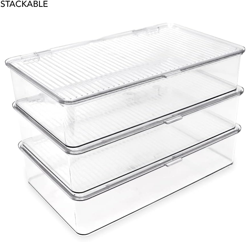 Isaac Jacobs Small Stackable Organizer Bin (10.75” x 6.5” x 2.4”)