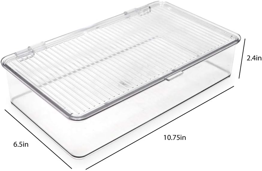 Isaac Jacobs Small Stackable Organizer Bin (10.75” x 6.5” x 2.4”)