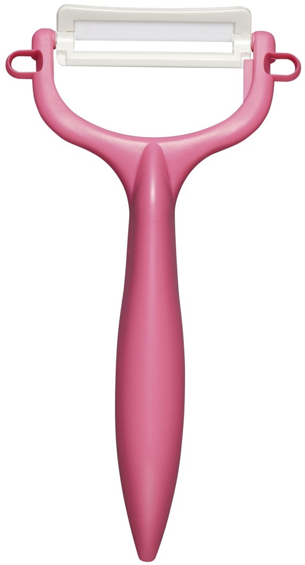 Kyocera CP-99 PK Ceramic Peeler, Rust Free, Easy to Clean, Pink, T-shaped Type, Light and Sharp to Use, Keeps Sharp, Does Not Accidentally Disinfect, Bleaching, Made in Japan