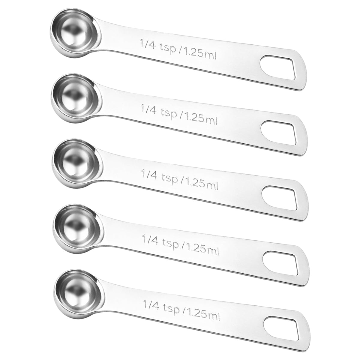 5PCS 1/2tsp(1/6tbsp, 2.5 ml) Measuring Spoon Teaspoons Stainless Steel Measure Spoons for Precise Cooking, Baking and Spices Measurement