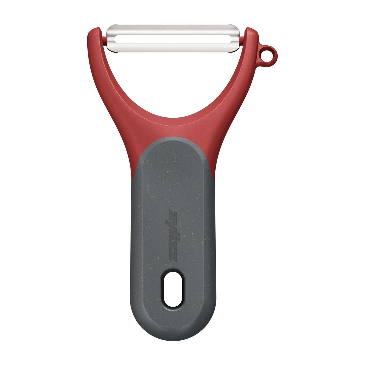 Zyliss Y Peeler – Extra-Hardened Stainless Steel Blade for Effortless Fruit & Vegetable Peeling – Built-in Eye Cutter – Ergonomic Wheatstraw Grip – Dishwasher Safe with Safety Cover – Black