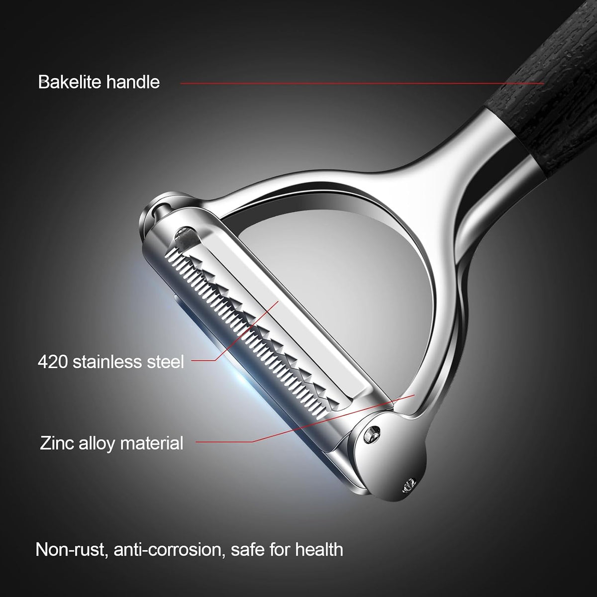 2-in-1 Julienne Peeler Vegetable Peeler for Kitchen