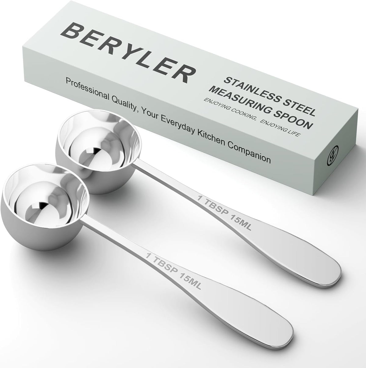 2PCS 1TBSP(15ML) Measuring Spoon, 18/8(304) Stainless Steel Tablespoon