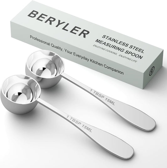 2PCS 1TBSP(15ML) Measuring Spoon, 18/8(304) Stainless Steel Tablespoon