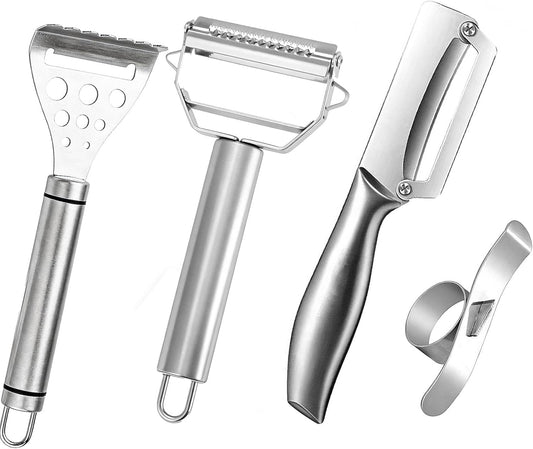 4 Pcs Kitchen Peeler Set for Veggie, Fruit, Butter, Orange