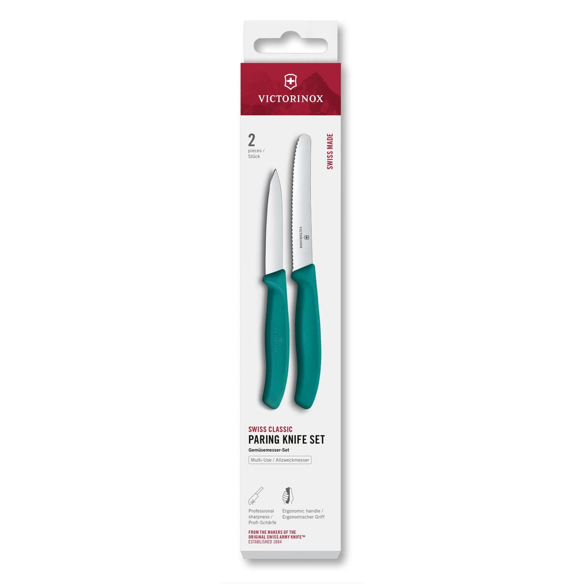 Victorinox Swiss Classic 2 Piece Paring Knife & I-Peeler Set - Green