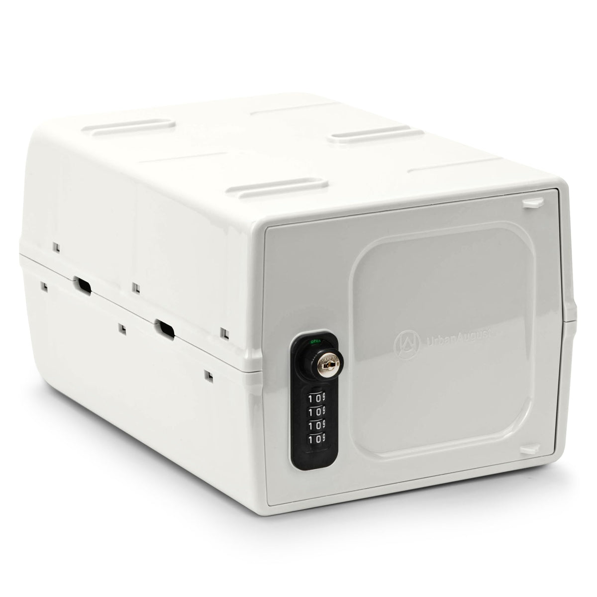 Urban August Combination Lock Box For Food & Medicine - Dual Combination & Keyed, Made of Industrial-Grade Plastic, One Size (Clear)