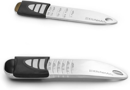 KitchenArt Stainless Steel Pro Sliding Adjust-A-Tablespoon and Teaspoon Set