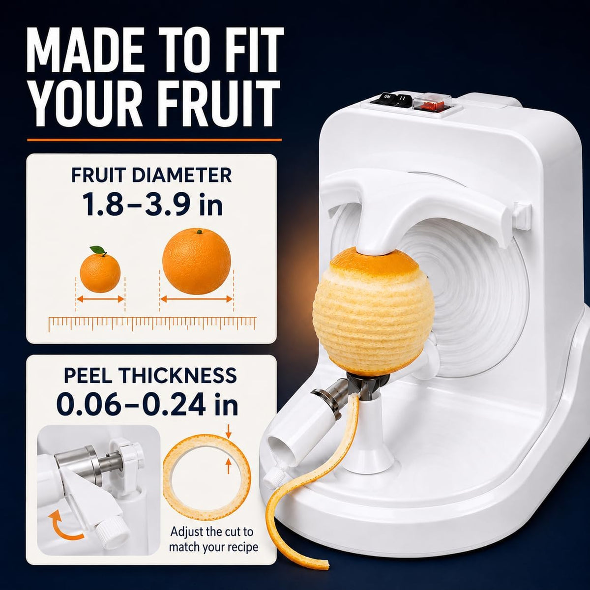 Electric Fruit & Vegetable Peeler, Automatic Countertop Machine