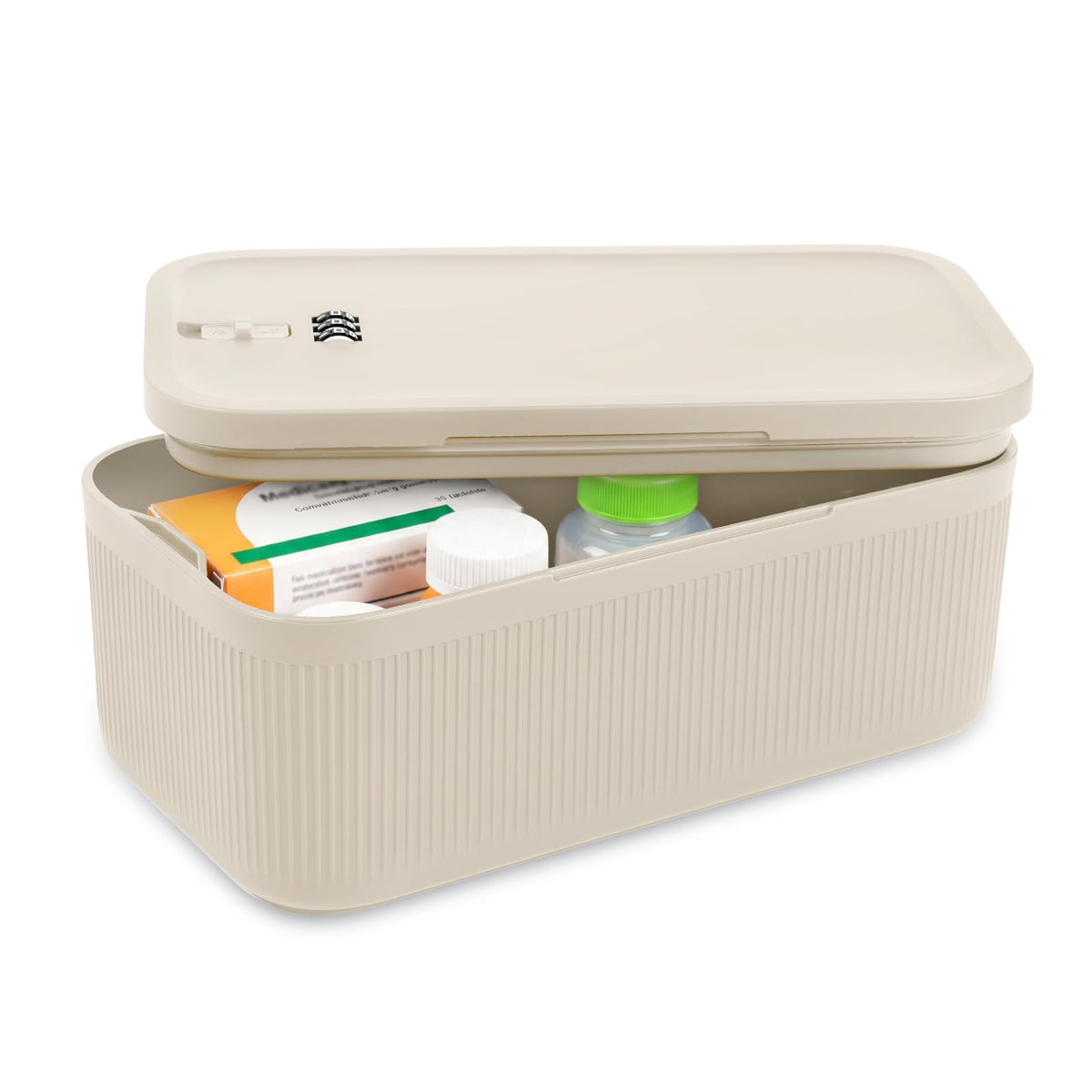 Medication Lock Box with Combination Lock, Keyless Small Box for Fridge Pills Phone Medicine - Home Office Travel Dorm