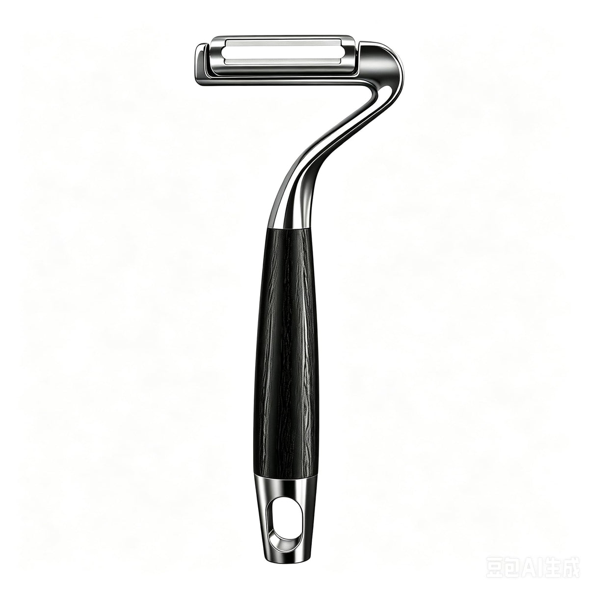 Large Y Veg Peeler, Wide Serrated Stainless Steel Blade Wood Handle