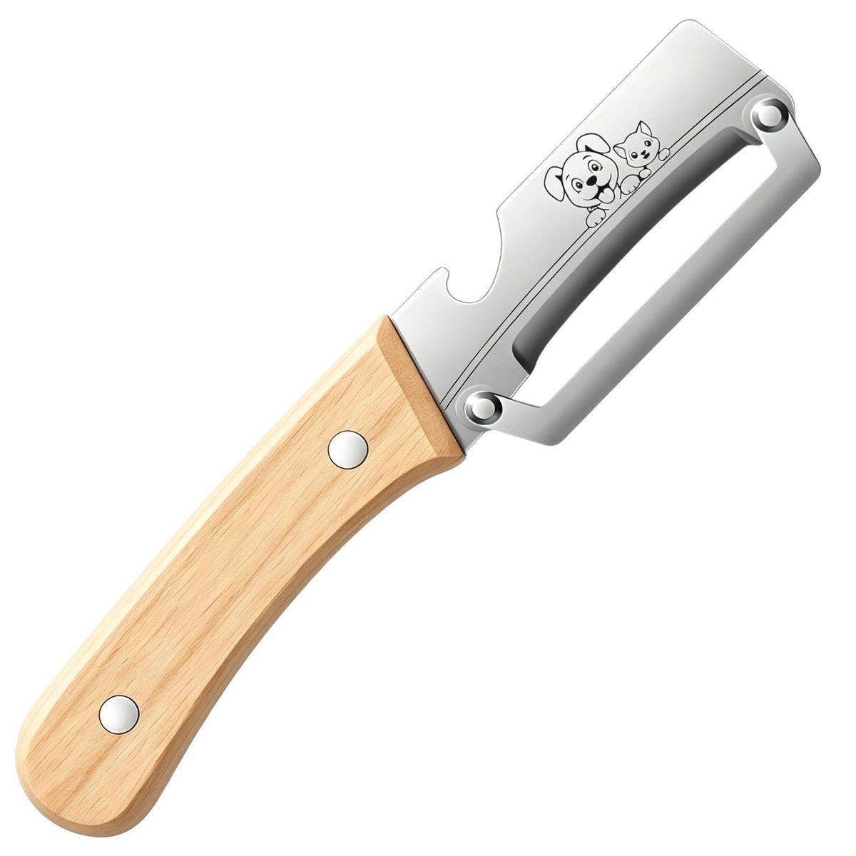 Left-Handed Vegetable Peeler Wooden Stainless Blade for Fruit Potato