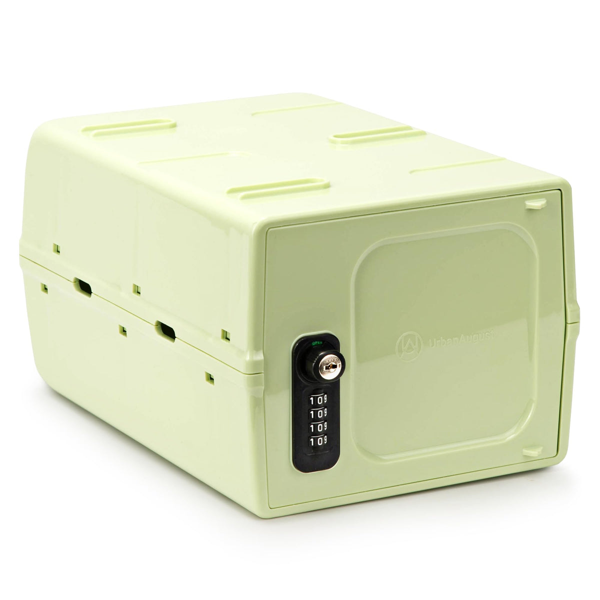Urban August Combination Lock Box For Food & Medicine - Dual Combination & Keyed, Made of Industrial-Grade Plastic, One Size (Clear)