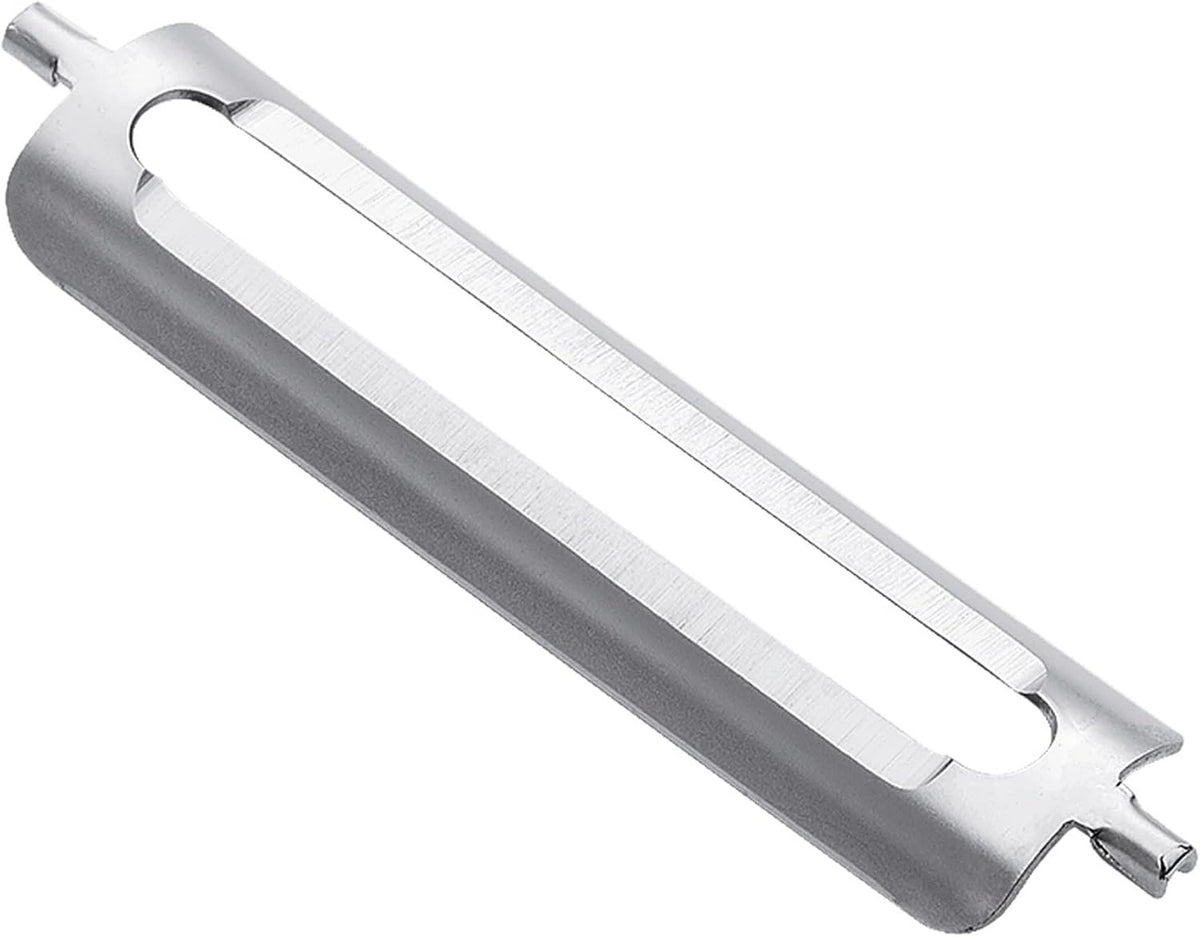 triangle Swivel Peeler, Orange - Stainless Steel Straight Twin Blade