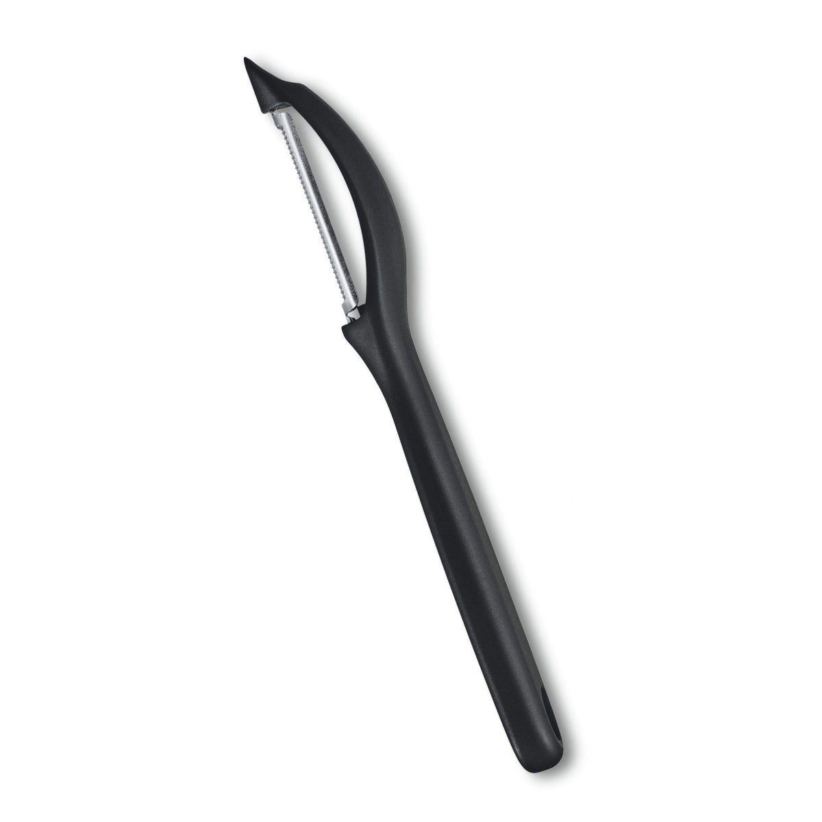 Victorinox Swiss Army Black Lightweight Serrated Stainless Steel Peeler, 1 Cup (7.6075)