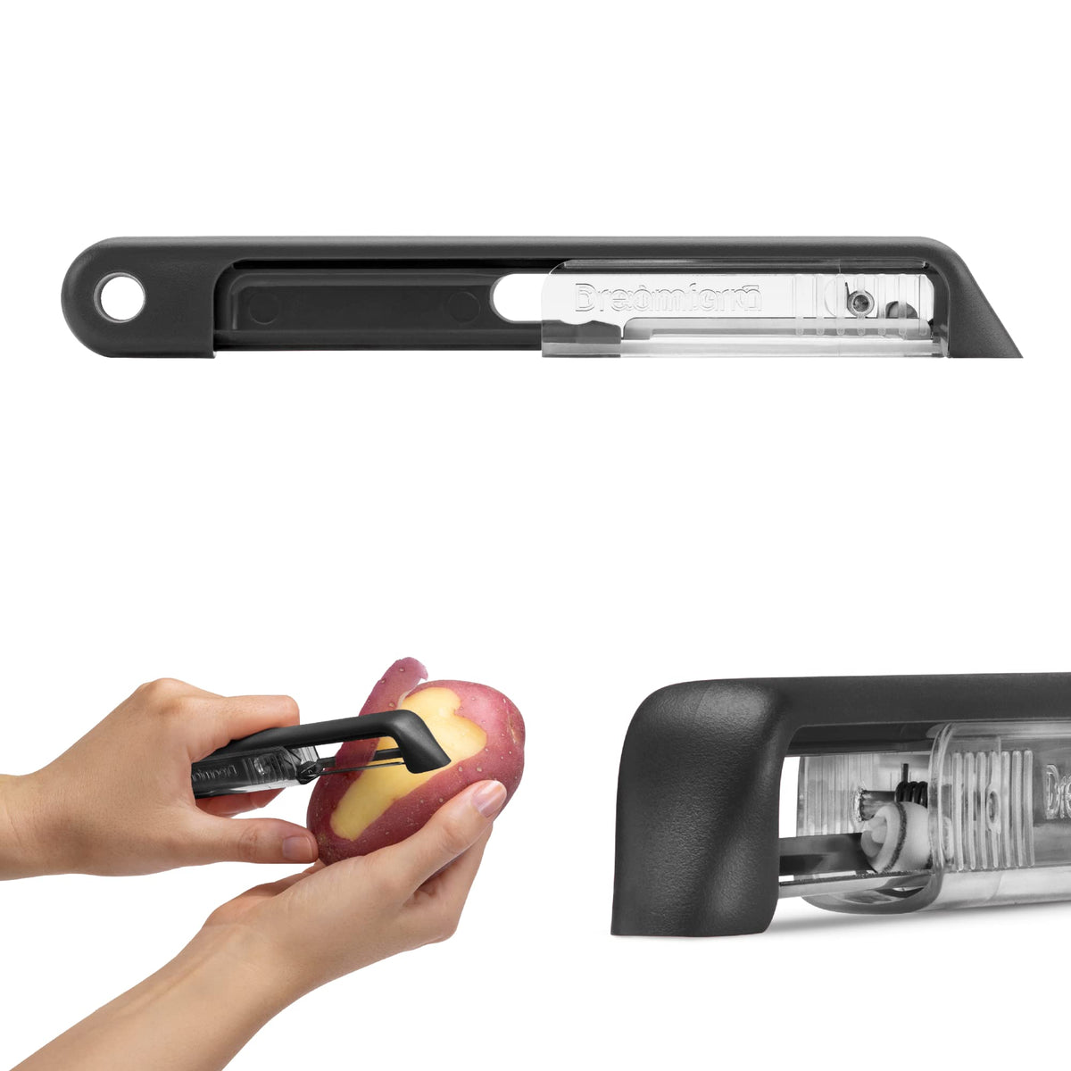 Dreamfarm Sharple Self-Sharpening Vegetable Peeler - Black