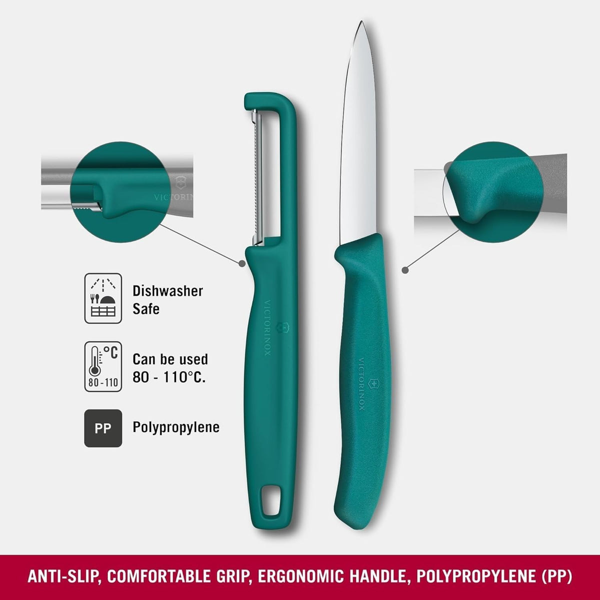 Victorinox Swiss Classic 2 Piece Paring Knife & I-Peeler Set - Green