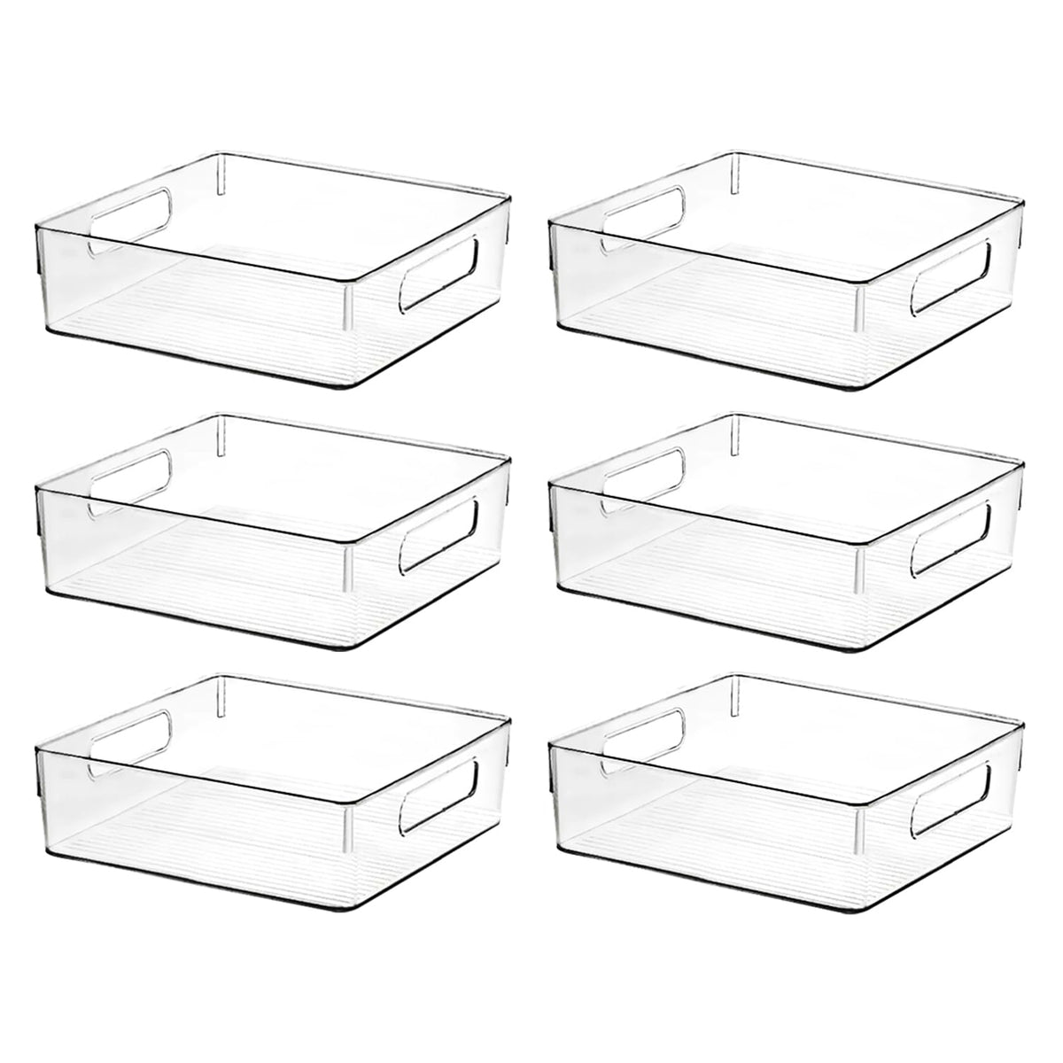 Clear Plastic Storage Bins, Pantry Organizers and Storage, Kitchen Organization and Storage Containers Bins for Organizing, Fridge, Freezer, Bathroom, Pantries, Medicine Cabinet Organizer Bin