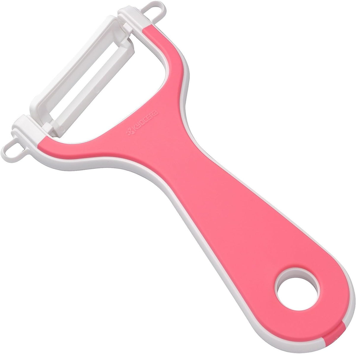 Kyocera CP-99 PK Ceramic Peeler, Rust Free, Easy to Clean, Pink, T-shaped Type, Light and Sharp to Use, Keeps Sharp, Does Not Accidentally Disinfect, Bleaching, Made in Japan