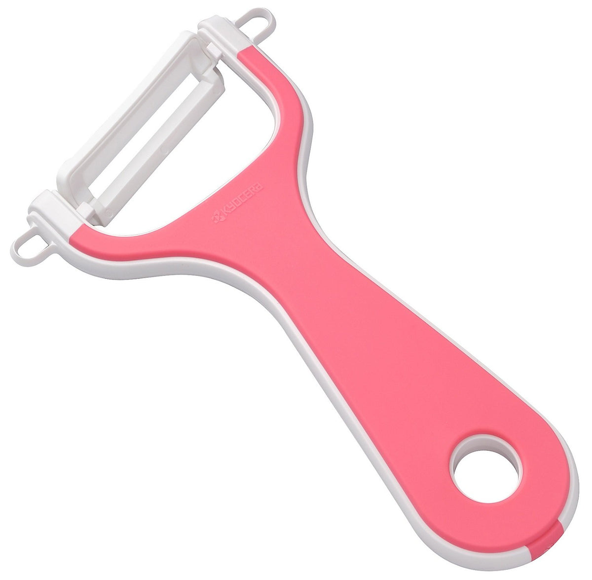 Kyocera CP-99 PK Ceramic Peeler, Rust Free, Easy to Clean, Pink, T-shaped Type, Light and Sharp to Use, Keeps Sharp, Does Not Accidentally Disinfect, Bleaching, Made in Japan