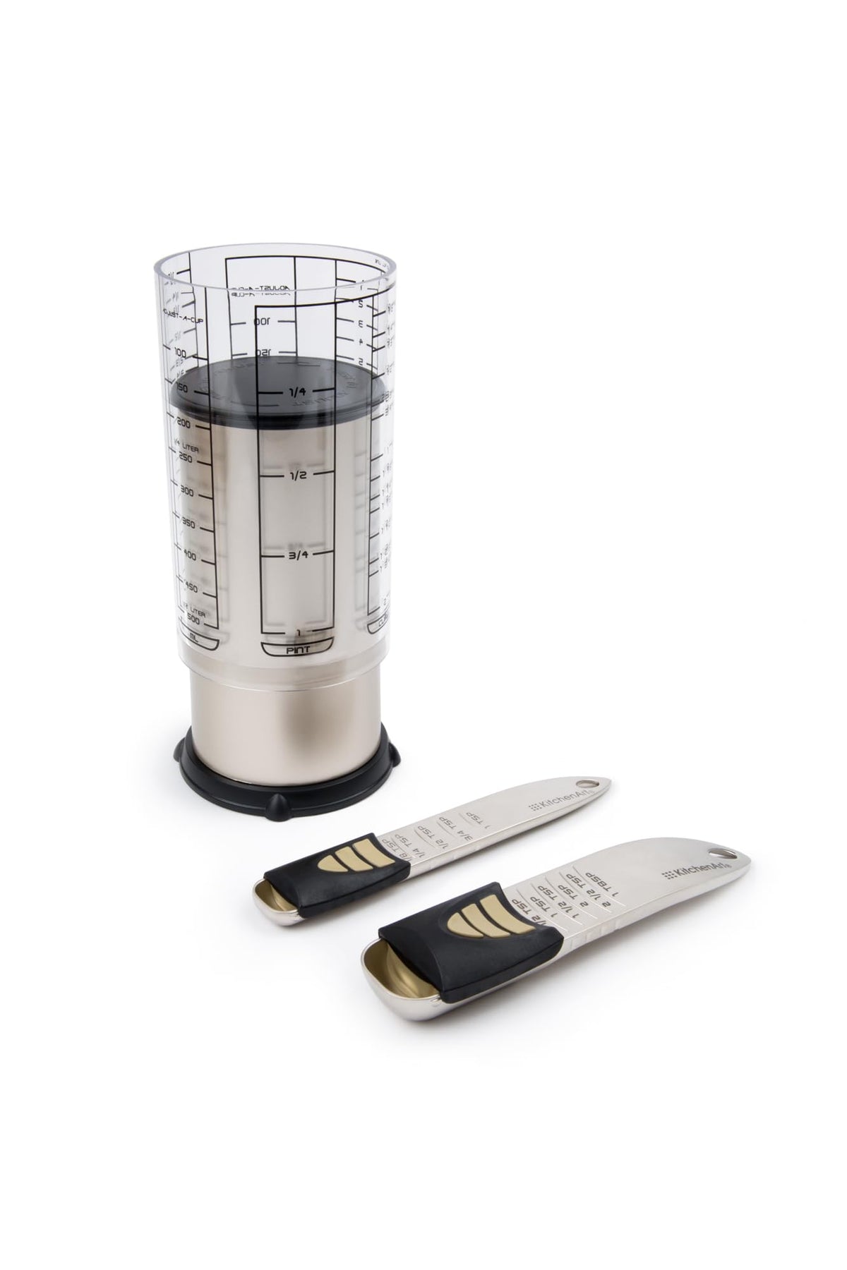 KitchenArt Baker’s Pro Adjust-A-Measure Set, 4-Piece, Satin