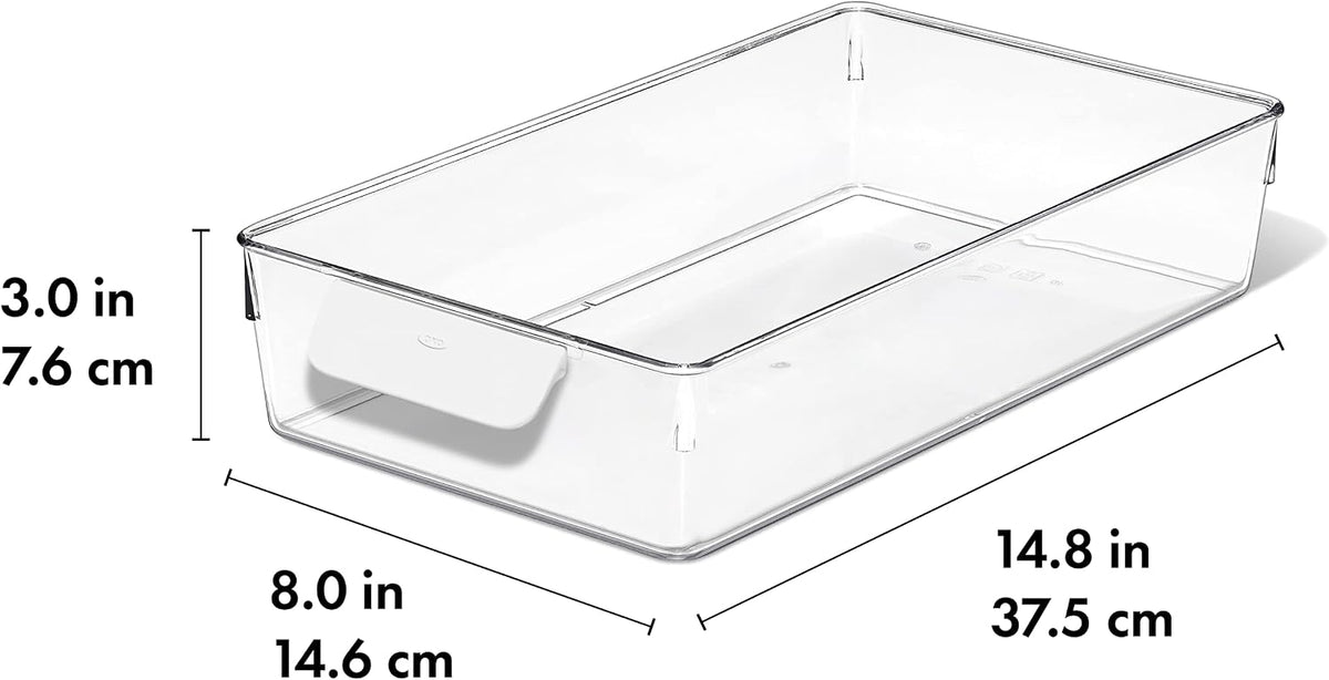 OXO Good Grips Fridge Organization Bin, 8 x 14-Inch