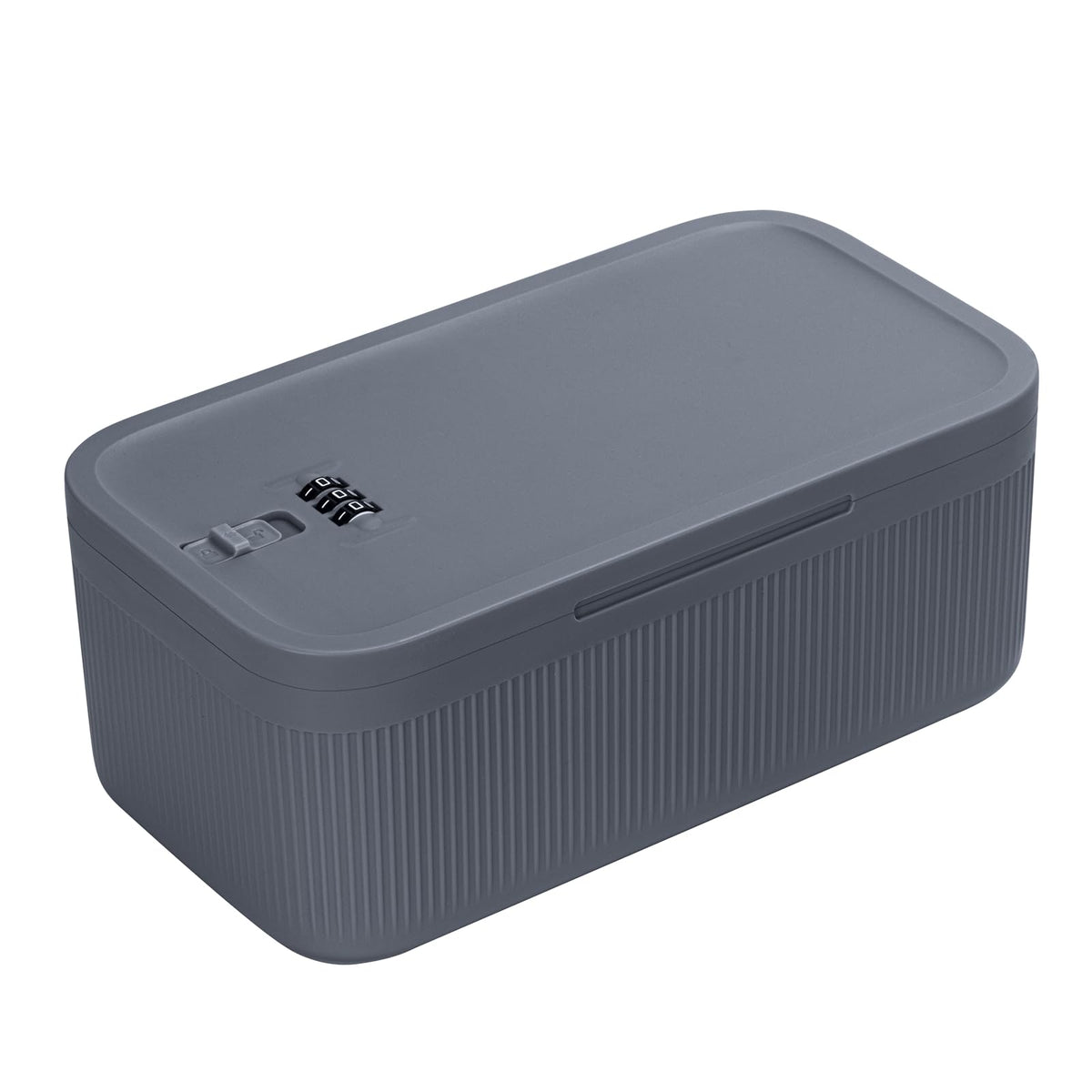 Lockable Storage Box,Medicine Lock Box Travel Case,Refrigerator Bin Container for Food,Medicines,Snacks,Locking Mobile Cell Phone Device Jail,Lockbox for Office,Home,School,Father Gift (Navy Small)