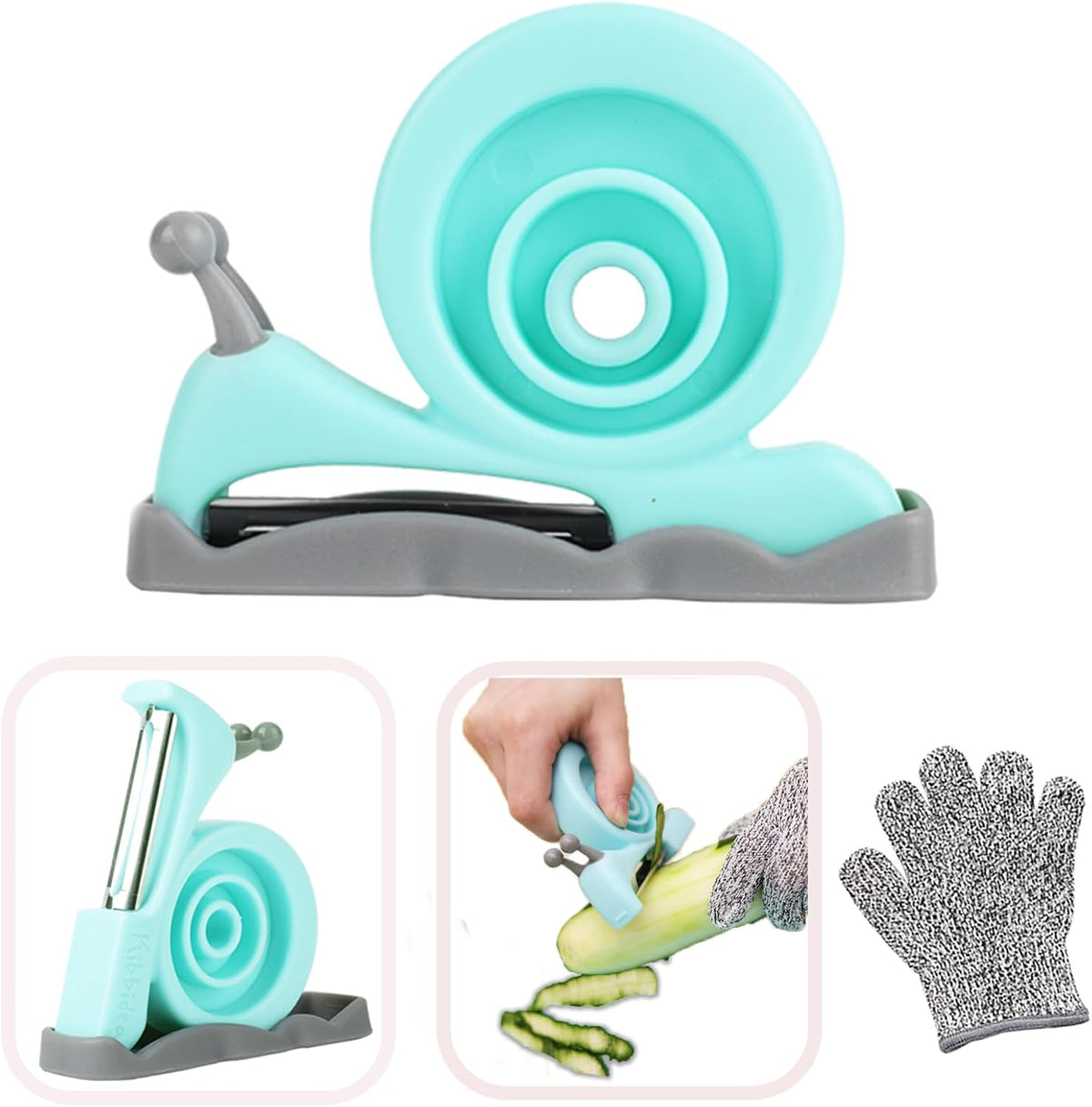 Kibbidea Vegetable Peeler, Kids Potato Fruit Peeler for Kitchen (Blue)