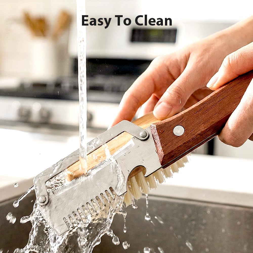 Premium Vegetable Peeler with Wooden Handle and Bottle Opener, 2026 Upgrade Multifunctional Vegetable Peeler for Kitchen, Multi-Functional Kitchen Gadgets Tool for Fruit Vegetables Potato (2)