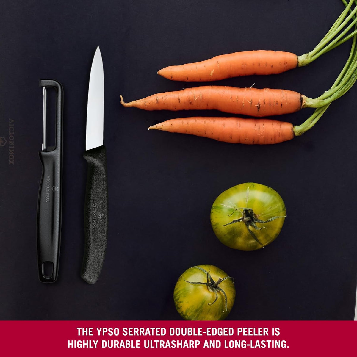 Victorinox Swiss Classic 2 PC Paring Knife and I-Peeler Set, Black
