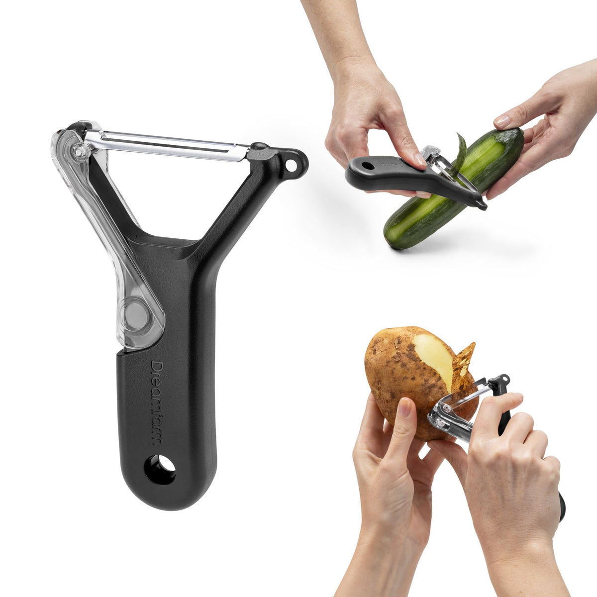 Dreamfarm Sharple Self-Sharpening Vegetable Peeler - Black