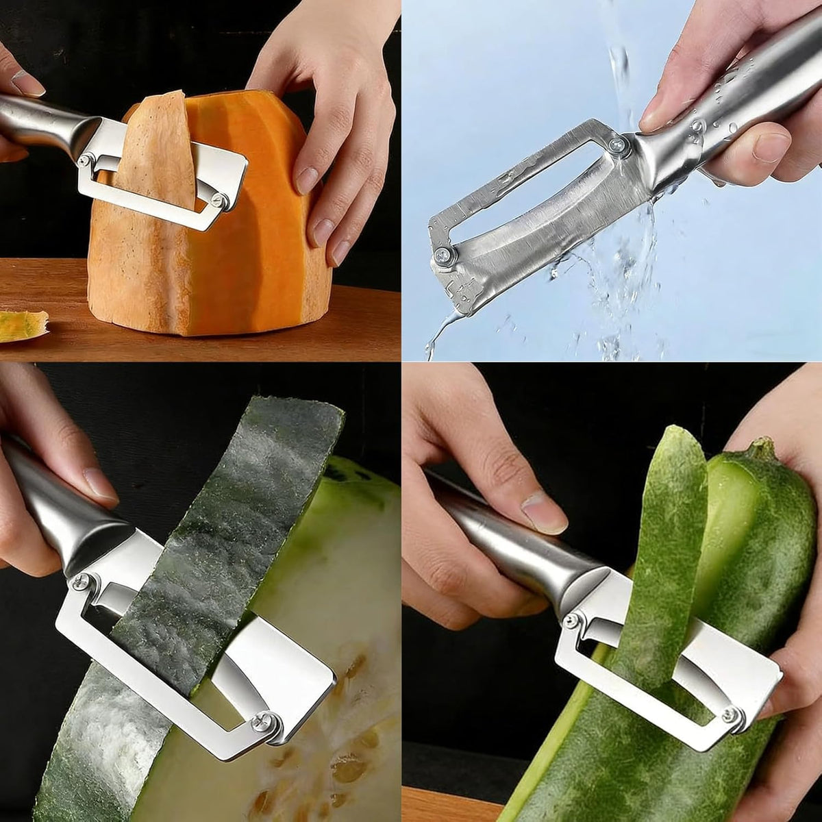 4 Pcs Kitchen Peeler Set for Veggie, Fruit, Butter, Orange
