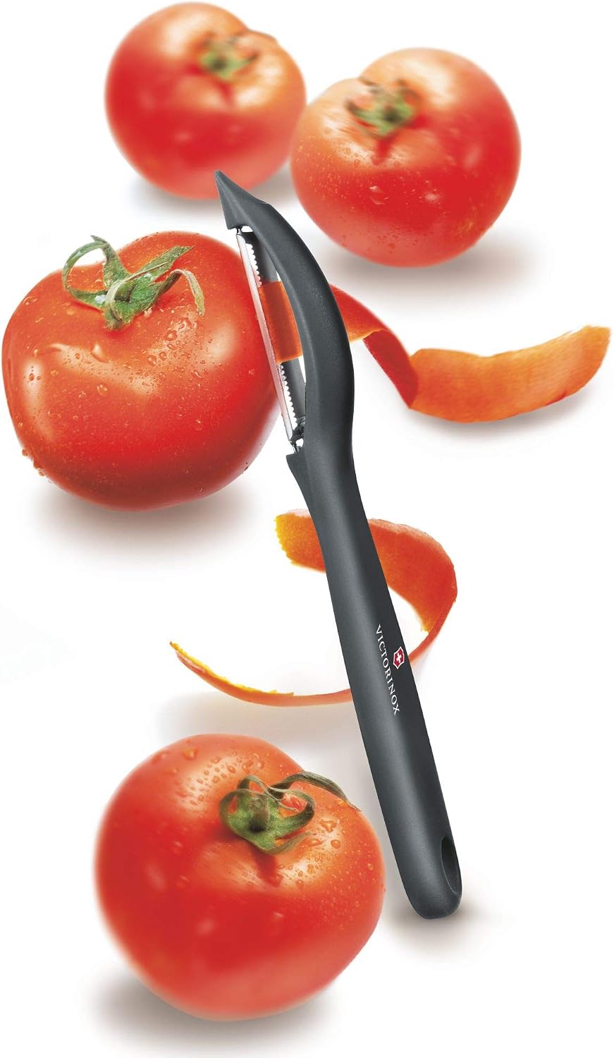 Victorinox Swiss Army Black Lightweight Serrated Stainless Steel Peeler, 1 Cup (7.6075)